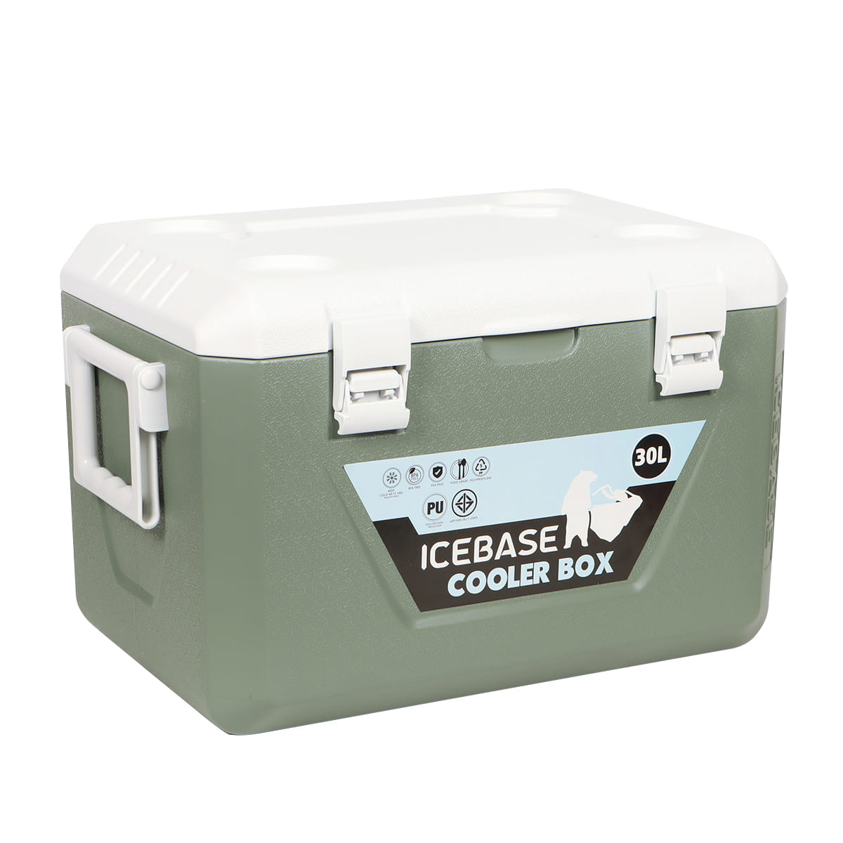 กระติกน้ำแข็งเก็บความเย็น ICEBASE รุ่น CLG-201GN (MERCURY) ขนาด 30 ลิตร สีเขียว_2